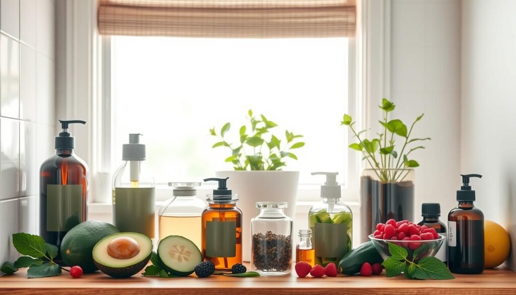 green beauty routine